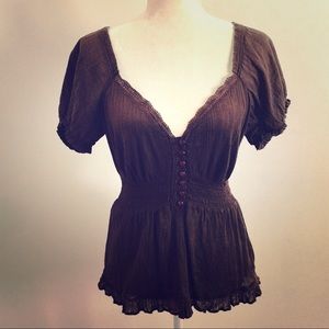 Anthropologie - “edme & esyllte" Brown Top